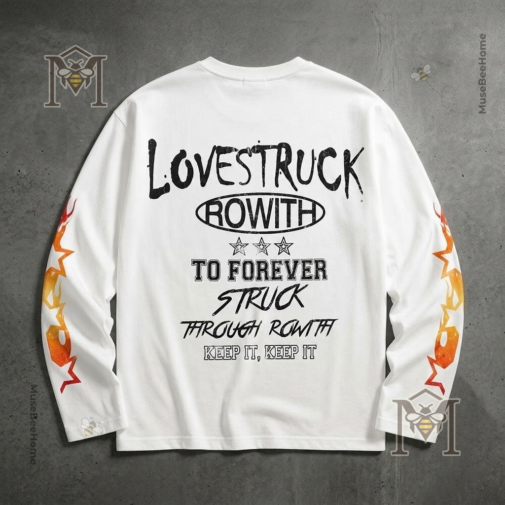 Jungkook ROWITH’s Bio Arlington Day 2 Long Sleeve T-Shirt - detailed flat lay view of front design