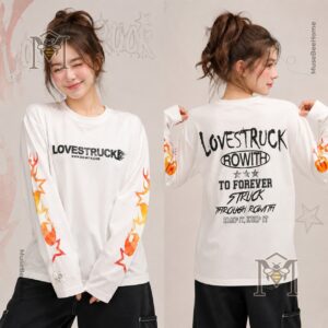 Jungkook ROWITH’s Bio Arlington Day 2 Long Sleeve T-Shirt - model's lower body showing distressed jeans