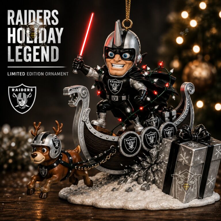 Las Vegas Raiders Mascot Christmas 2026 Ornament - full product with text overlay