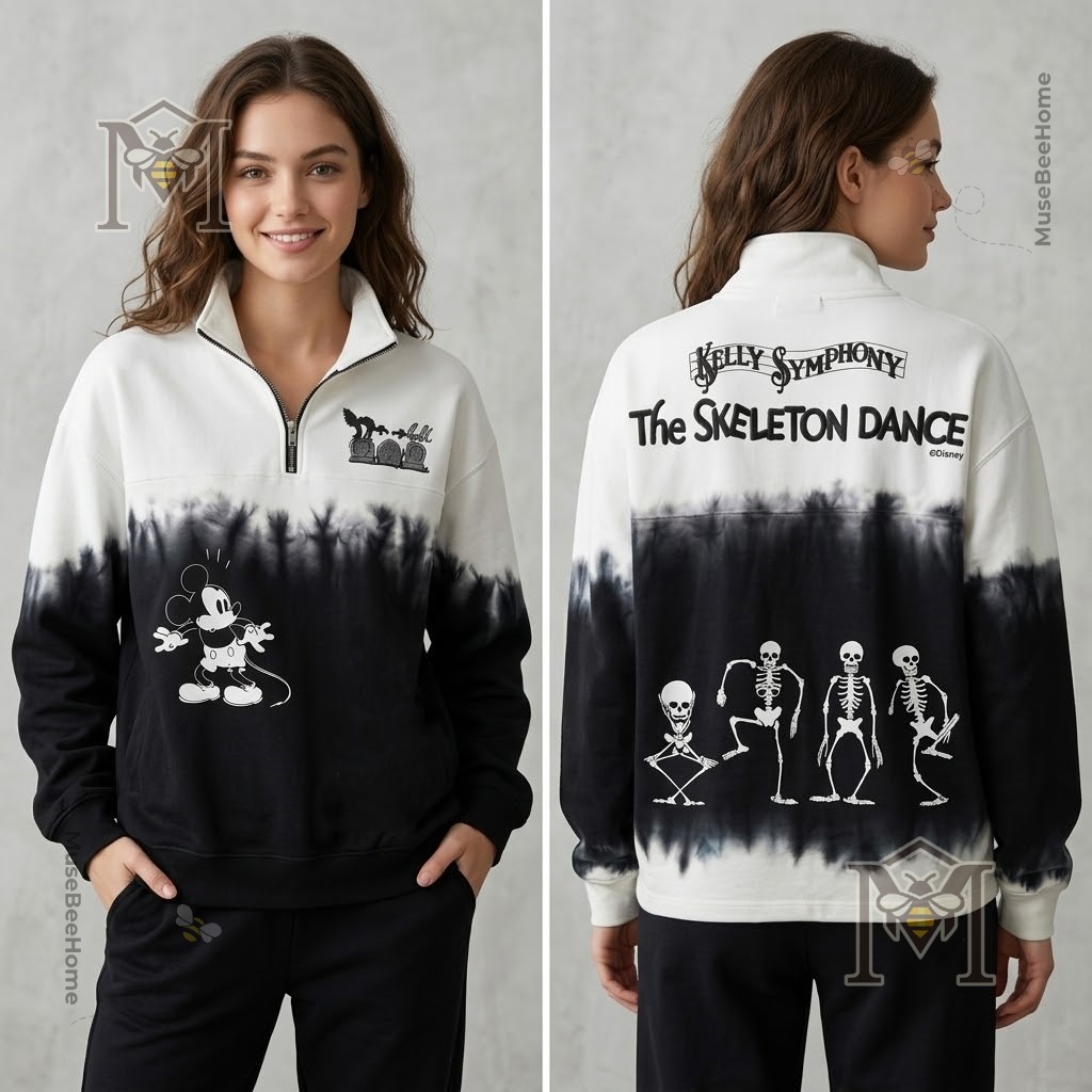 Mickey Mouse The Skeleton Dance Quarter Zip Sweatshirt