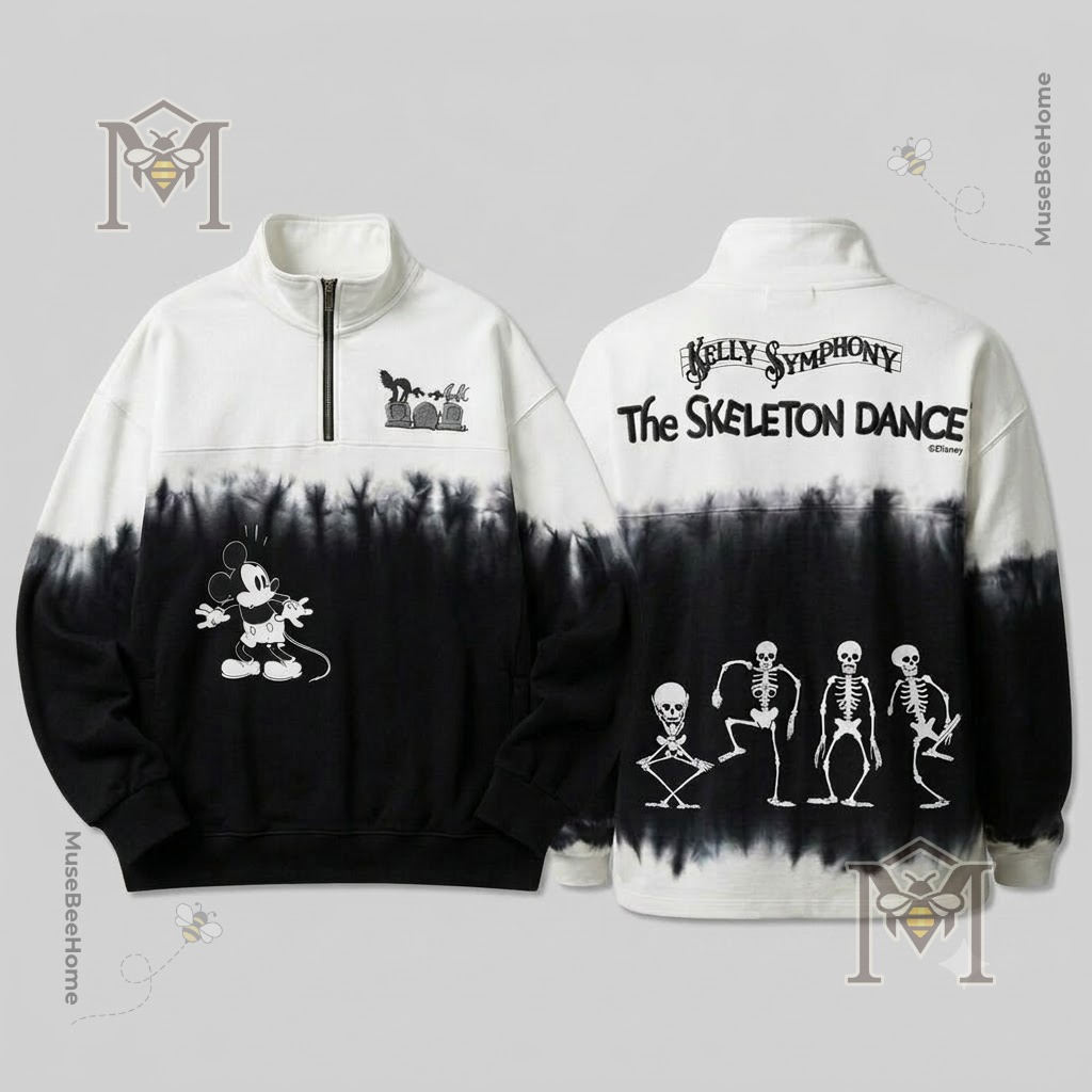 Mickey Mouse The Skeleton Dance Quarter Zip Sweatshirt