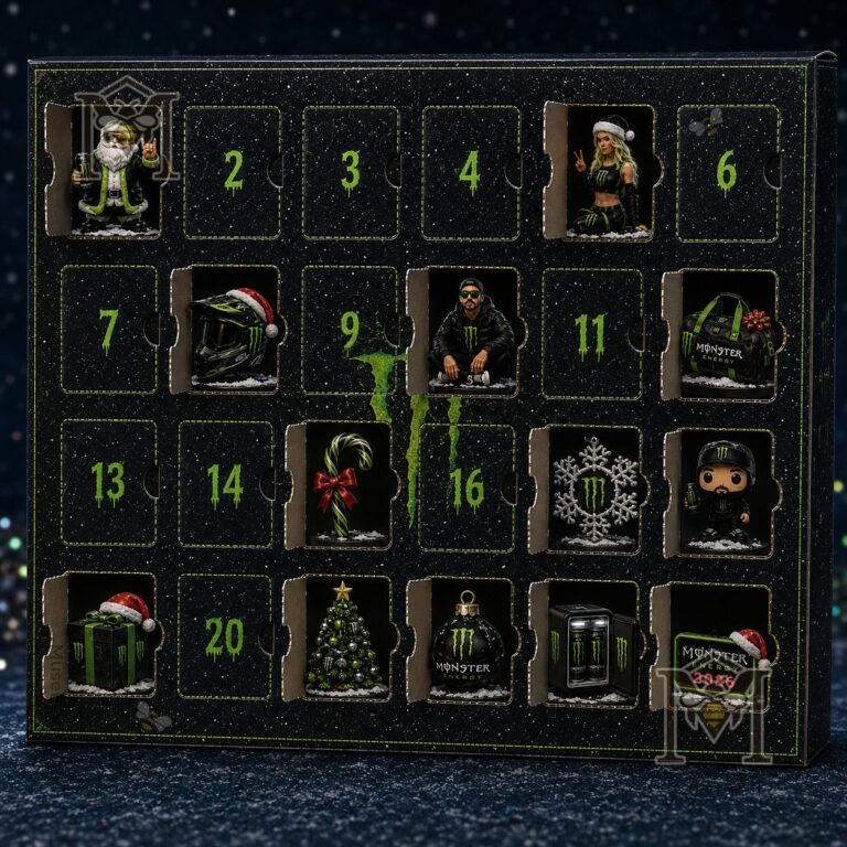 Monster Energy Christmas 2026 Advent Calendar - box with Santa and early calendar items