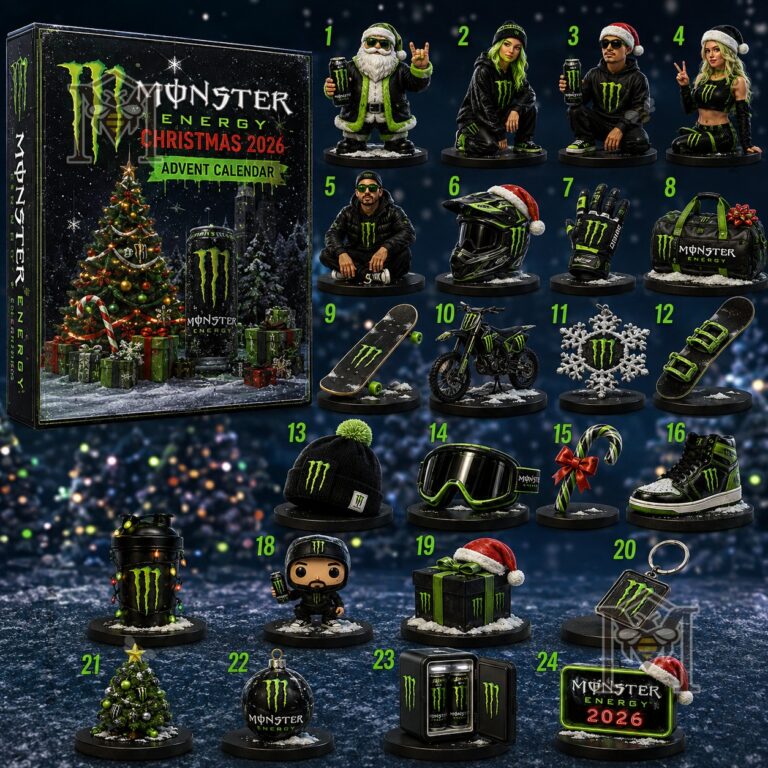 Monster Energy Christmas 2026 Advent Calendar - full set with box and all 24 items