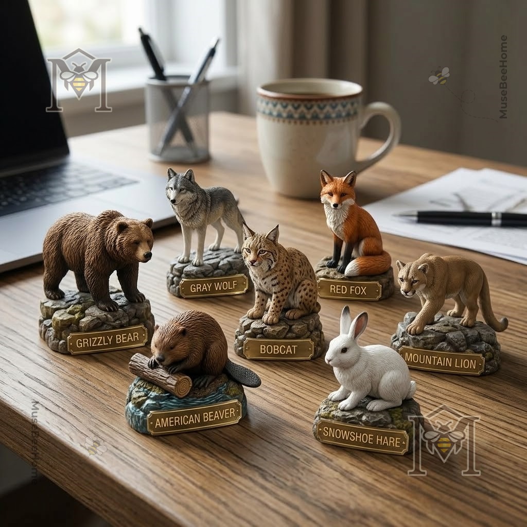 National Park Animals 2026 Advent Calendar 24 Piece Acrylic Set - top right section