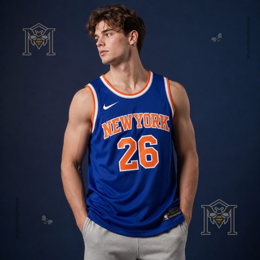 Nick Jonas New York Knicks Number 26 Basketball Jersey - photo 3