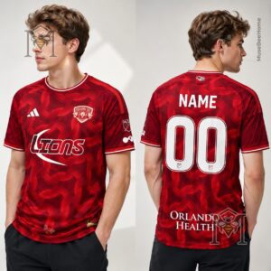 Orlando City SC Adidas 2026 Archive On-Field Custom Soccer Jersey - lower front and back with ball