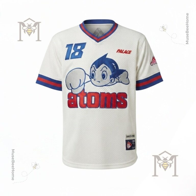 Palace Astro Boy Ebbets Field Flannels Sankei Atoms Baseball Jersey front close-up