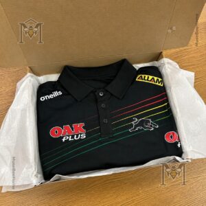 Penrith Panthers 2026 Ivan Cleary Black Polo - full front view on dark surface