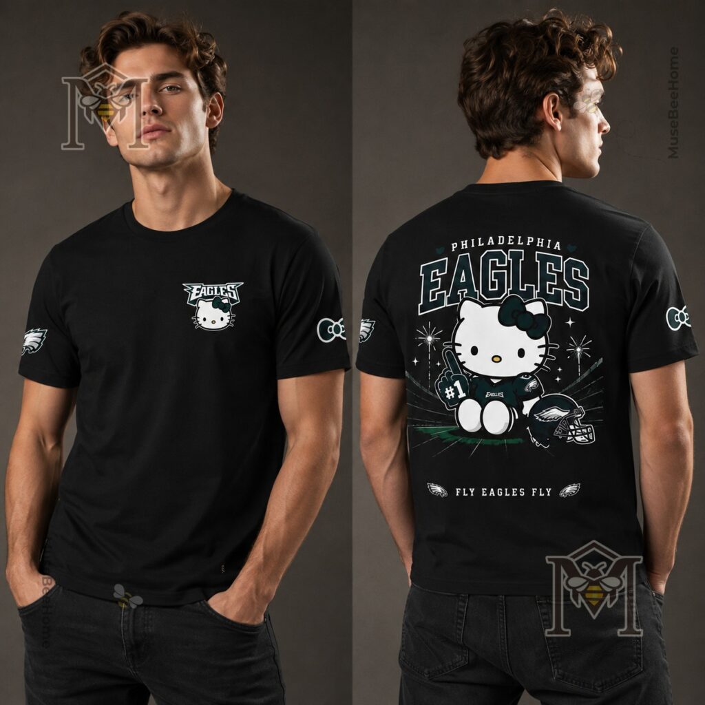 Philadelphia Eagles Hello Kitty Fan T-Shirt - full front view