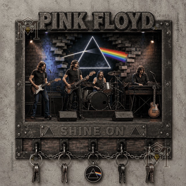 Pink Floyd Shine On Dark Side of the Moon Key Rack - full front view