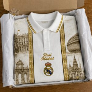 Real Madrid Heritage Toile de Jouy Polo - lower back view detail