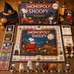 Snoopy Halloween Great Pumpkin Board Game - full set display