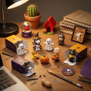 Snoopy Movie Peanuts Halloween 2026 Advent Calendar - close-up of the advent calendar box and top figures