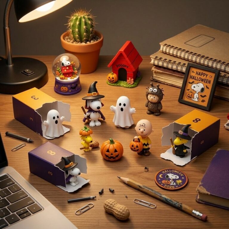 Snoopy Movie Peanuts Halloween 2026 Advent Calendar - close-up of the advent calendar box and top figures