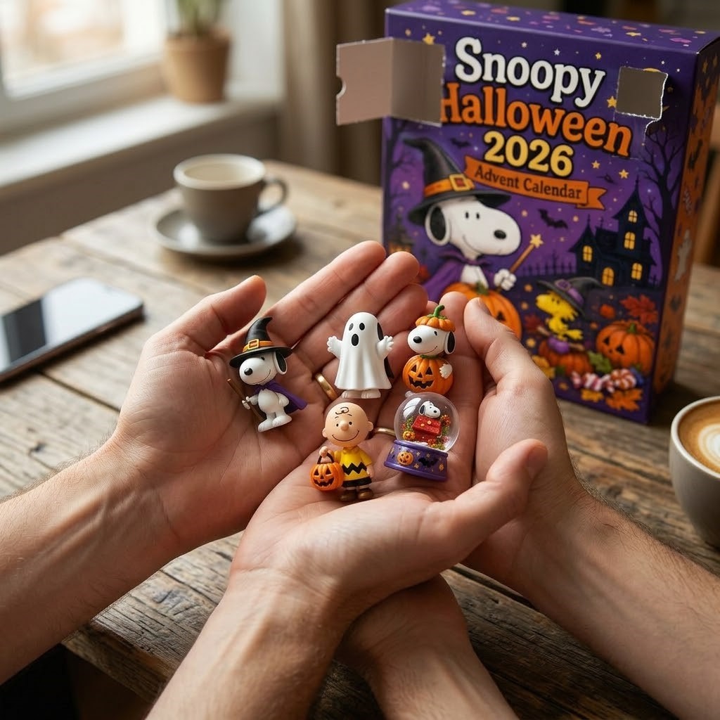 Snoopy Movie Peanuts Halloween 2026 Advent Calendar - top two rows of 12 Halloween figures