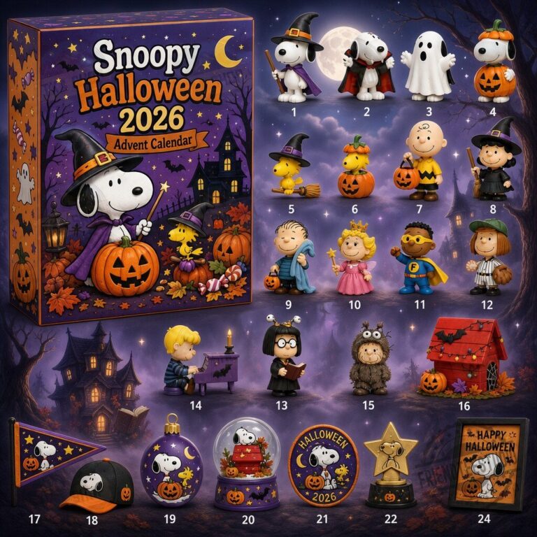 Snoopy Movie Peanuts Halloween 2026 Advent Calendar - full collection of 24 Halloween figures and merchandise