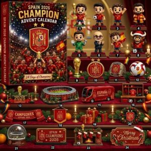 Spain National Football Team FIFA World Cup 2026 Champion 24 Day Advent Calendar of Acrylic Ornaments - photo