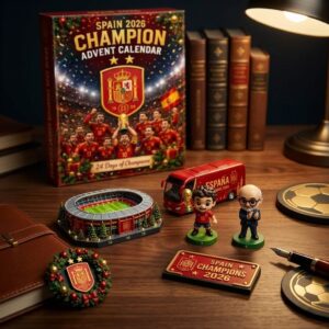 Spain National Football Team FIFA World Cup 2026 Champion 24 Day Advent Calendar of Acrylic Ornaments - photo