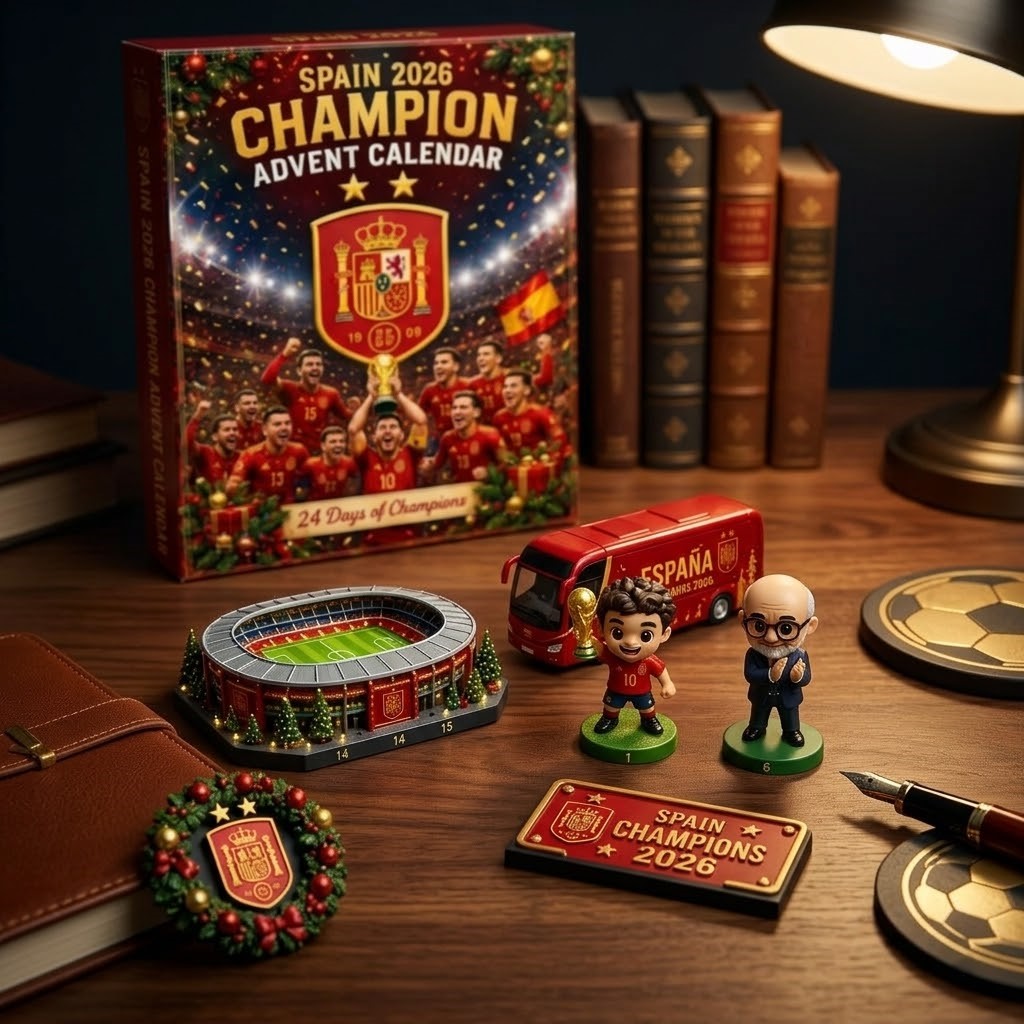 Spain National Football Team FIFA World Cup 2026 Champion 24 Day Advent Calendar of Acrylic Ornaments - photo