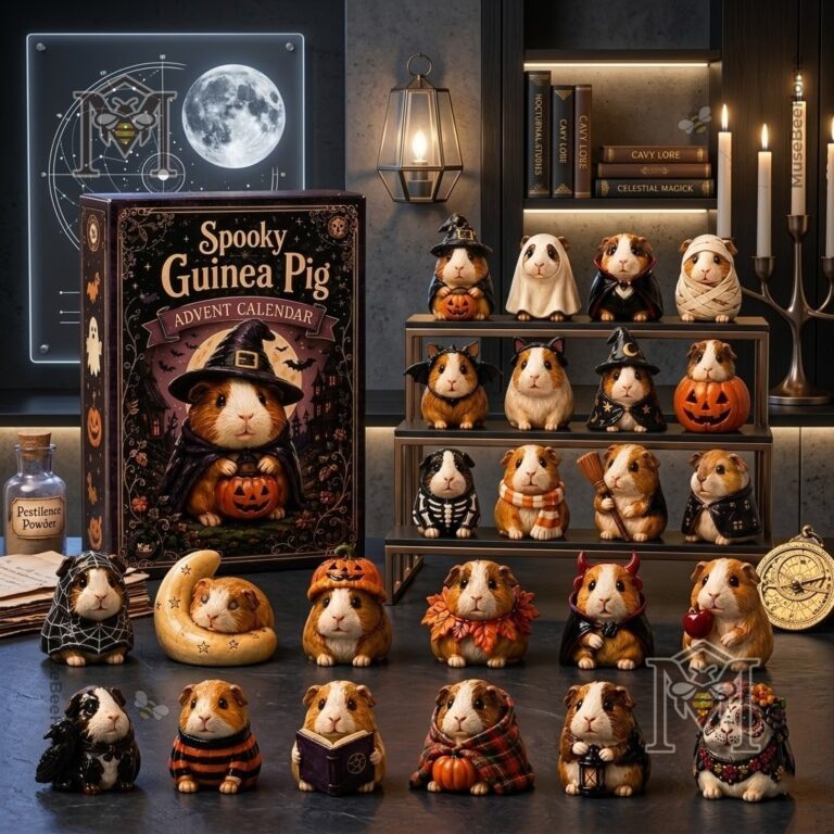 Spooky Guinea Pig Halloween Countdown Advent Calendar With 24 Mini Figurines - calendar box