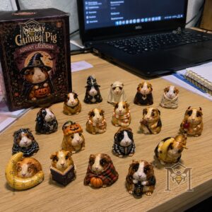 Spooky Guinea Pig Halloween Countdown Advent Calendar With 24 Mini Figurines - top figurine shelf