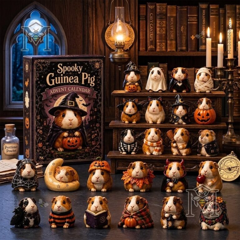 Spooky Guinea Pig Halloween Countdown Advent Calendar With 24 Mini Figurines - full display