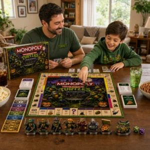 Teenage Mutant Ninja Turtles Monopoly Board Game - right side close-up