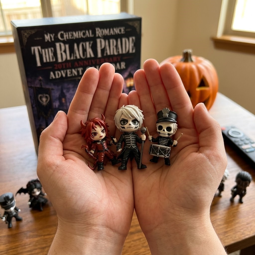 The Black Parade 20th Anniversary Halloween Advent Calendar 2006-2026 - top tiers of collectible figures with