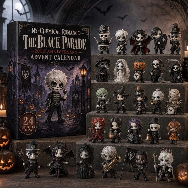 The Black Parade 20th Anniversary Halloween Advent Calendar 2006-2026 - full product display with figures and