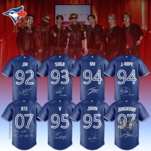Toronto Blue Jays BTS World Tour 2026 Limited Edition Signed Baseball Jersey - full collection with band