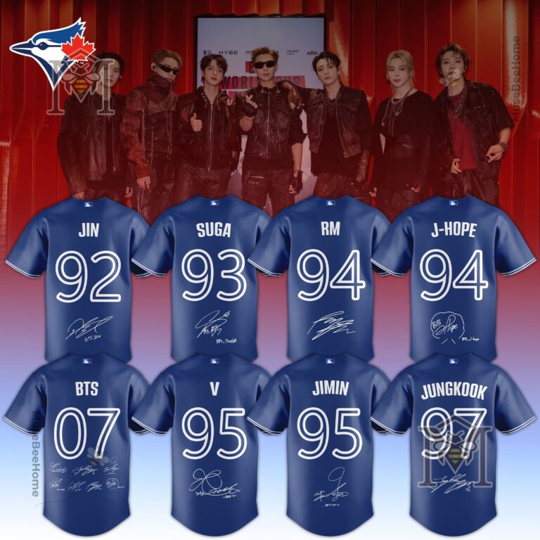Toronto Blue Jays BTS World Tour 2026 Limited Edition Signed Baseball Jersey - full collection with band