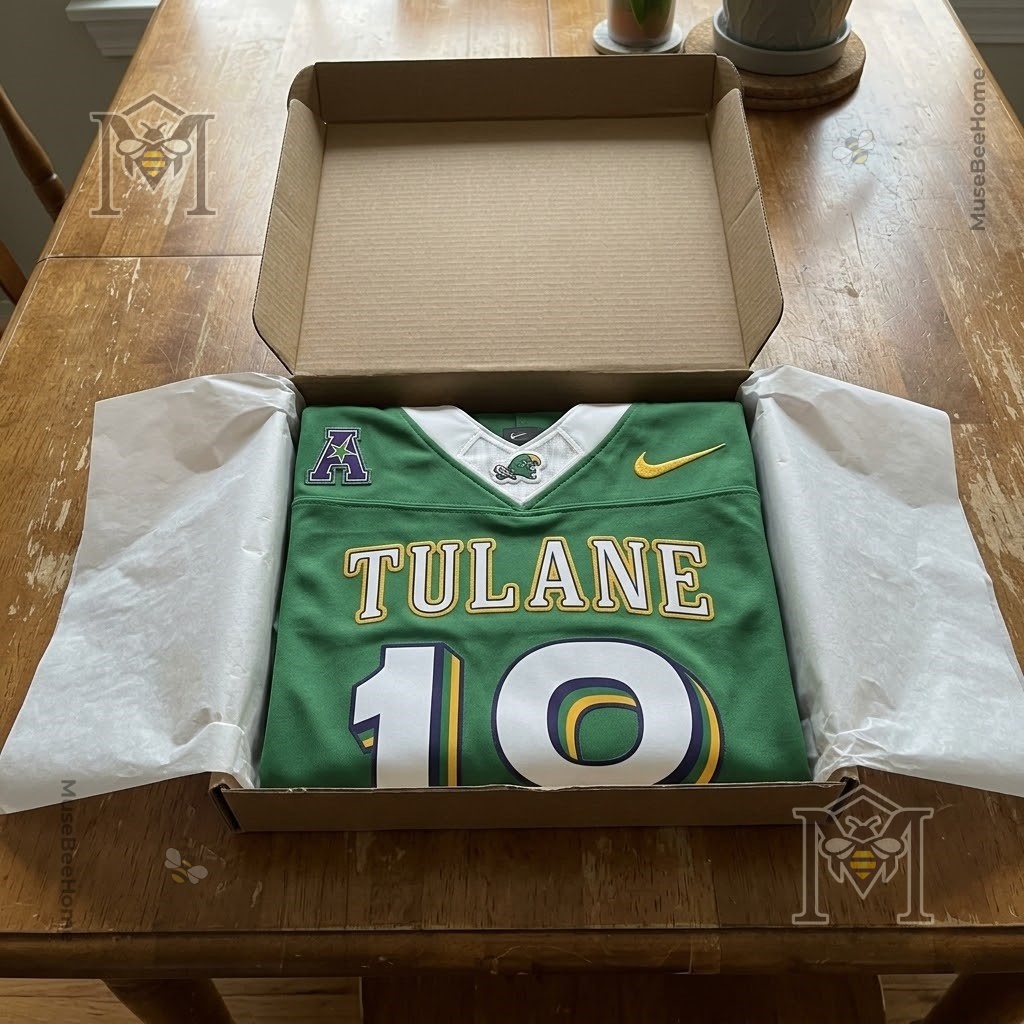 Tulane City Mardi Gras 2026 Season Uniforms Green Football Jersey - photo 3