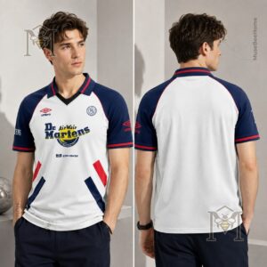 Umbro x Dr Martens Retro Style Football Jersey - lower left side with football