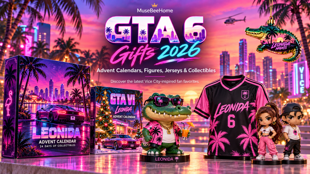 GTA 6 Gifts 2026 - shop Grand Theft Auto VI figures, jerseys, advent calendars and collectibles at MuseBeeHome