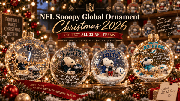 NFL Snoopy Global Ornament Christmas 2026 | All 32 NFL Teams