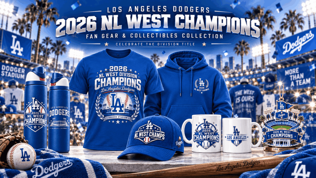 Los Angeles Dodgers 2026 NL West Champions Gear & Gifts