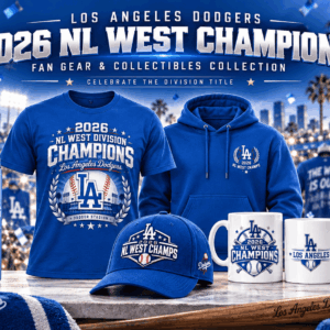 Los Angeles Dodgers 2026 NL West Champions Gear & Gifts
