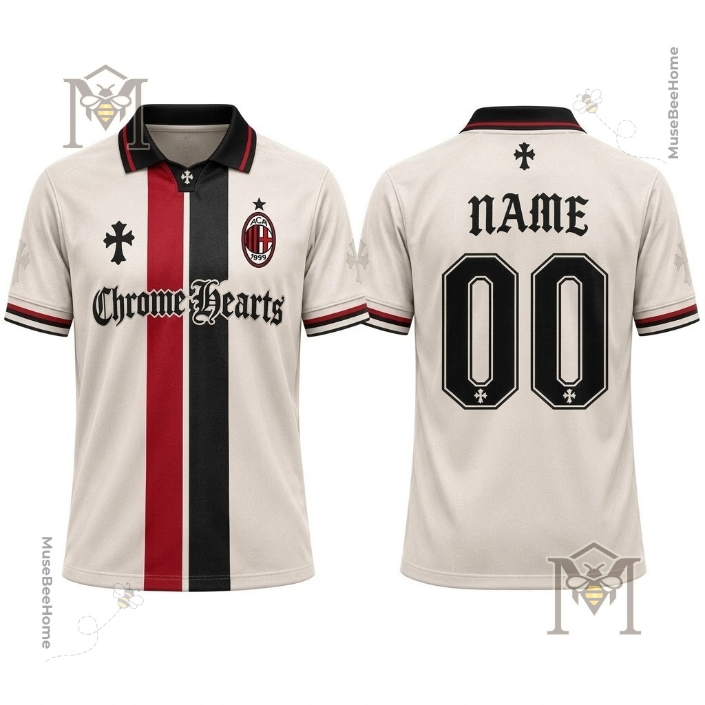 AC Milan Chrome Hearts Polo Jersey Shirt - photo 2
