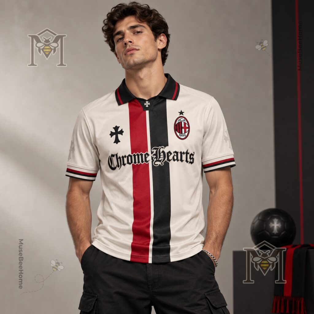 AC Milan Chrome Hearts Polo Jersey Shirt - photo 3