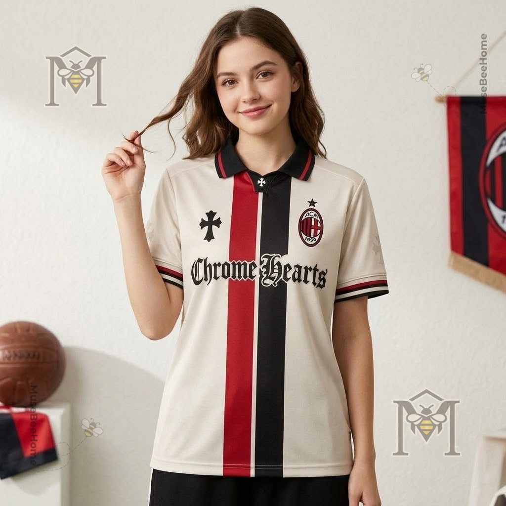 AC Milan Chrome Hearts Polo Jersey Shirt - photo 4