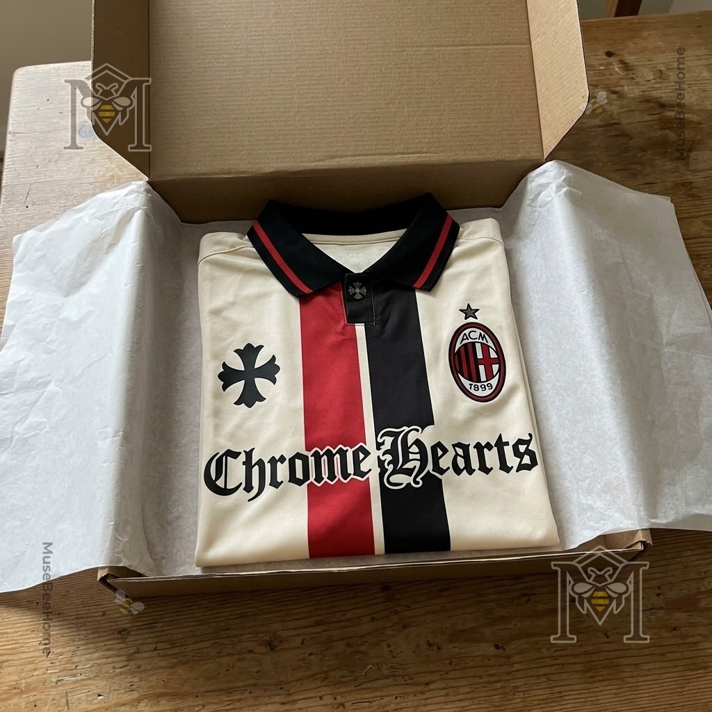 AC Milan Chrome Hearts Polo Jersey Shirt - photo 5