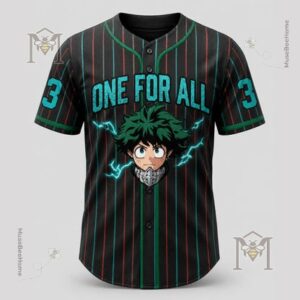 Anime Academy Inspired Custom Green Hero Baseball Jersey - photo 3