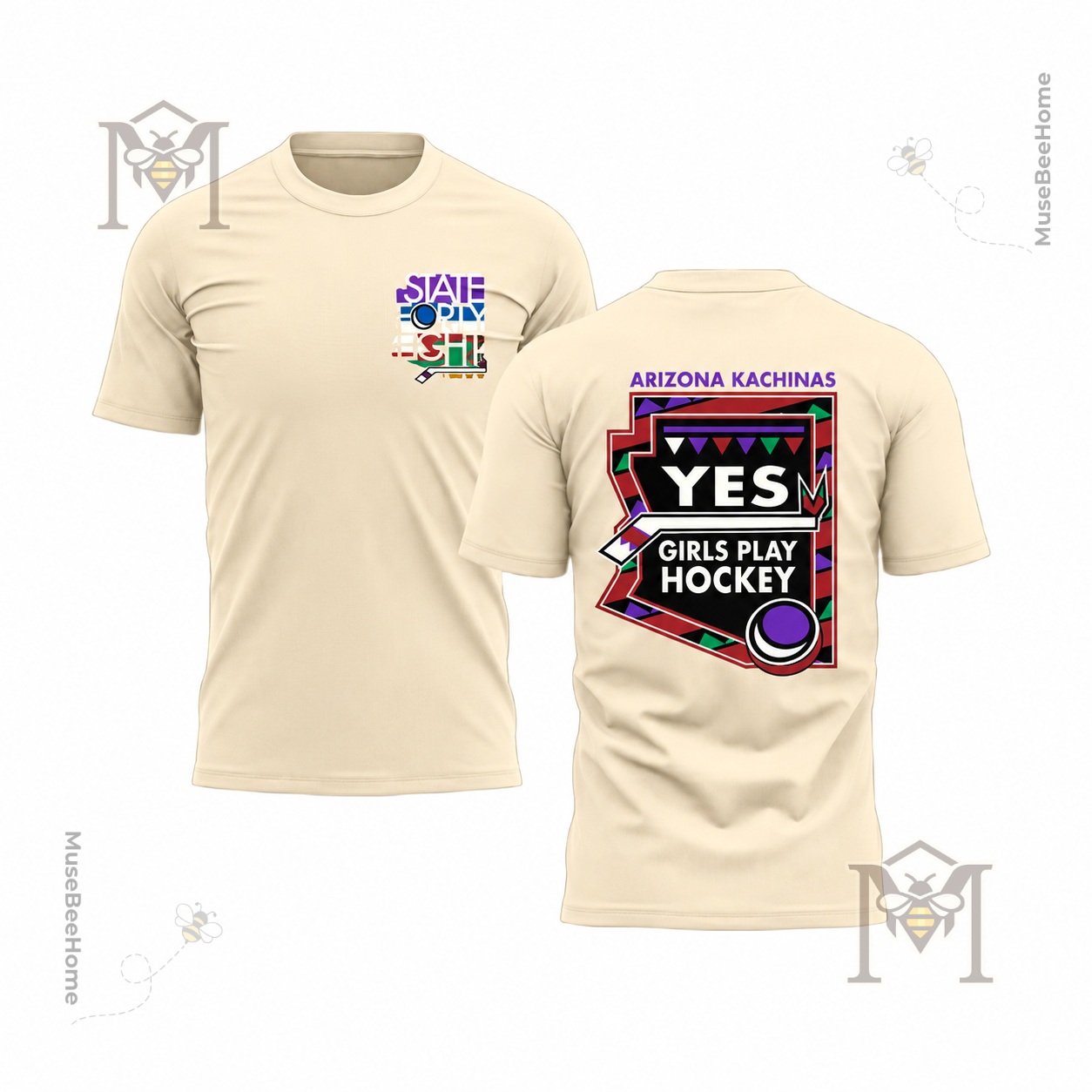 Arizona Kachinas Yes Girls Play Hockey T-Shirt - photo 2