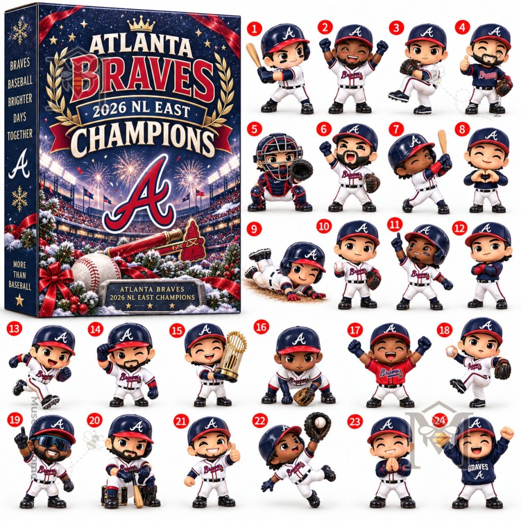 Atlanta Braves 2026 NL East Champions Advent Calendar - championship artwork close-up