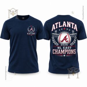 Atlanta Braves 2026 NL East Champions T-Shirt - front chest championship emblem