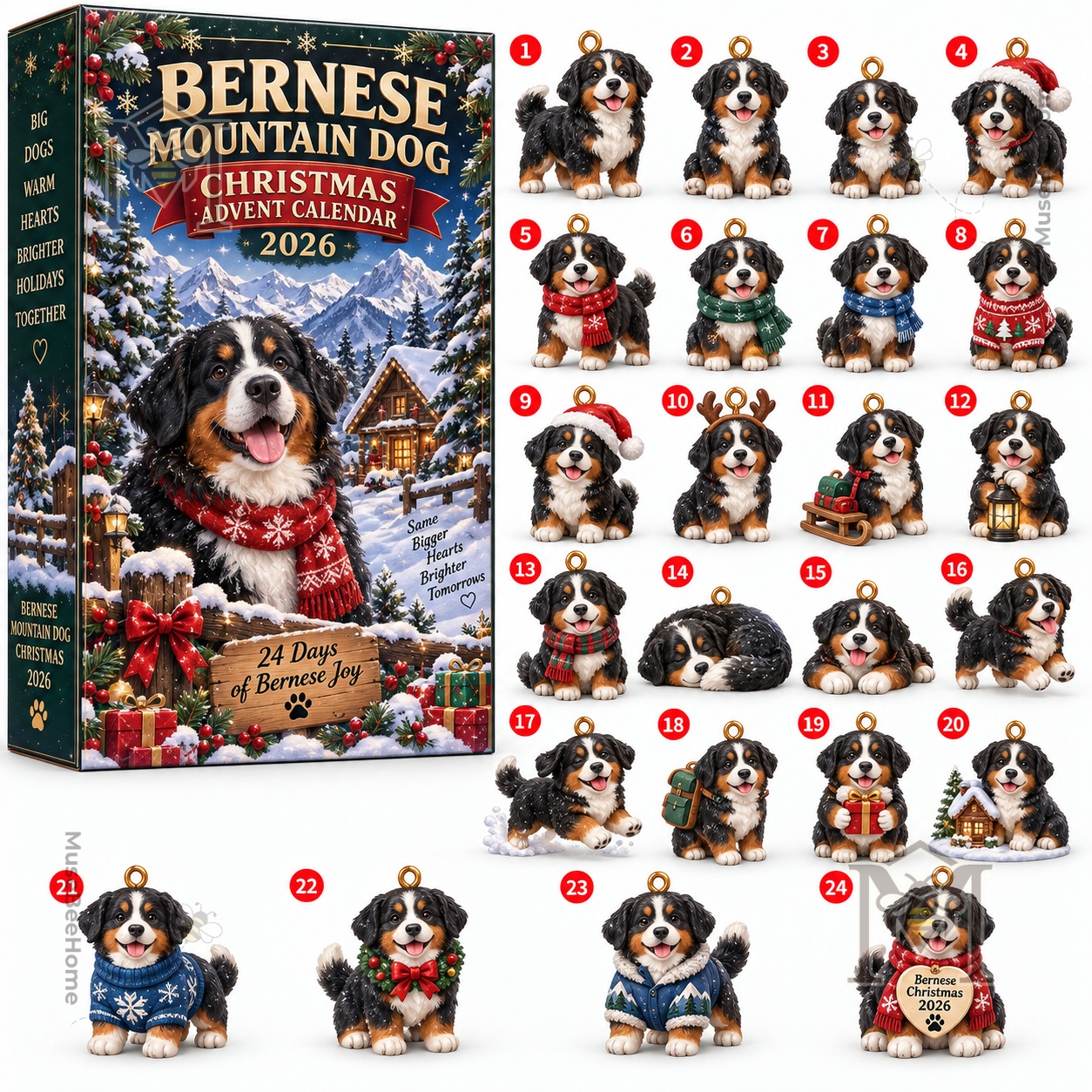 Bernese Mountain Dog Advent Calendar Christmas 2026 - photo 2