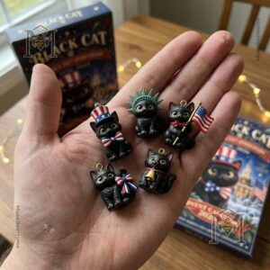 Black Cat America 250th Anniversary 2026 Advent Calendar - full patriotic holiday display
