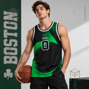 Boston Celtics Specter Basketball Jersey - Nike and NBA collar logos