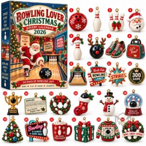 Bowling Christmas 2026 Advent Calendar - side panel with holiday bowling message