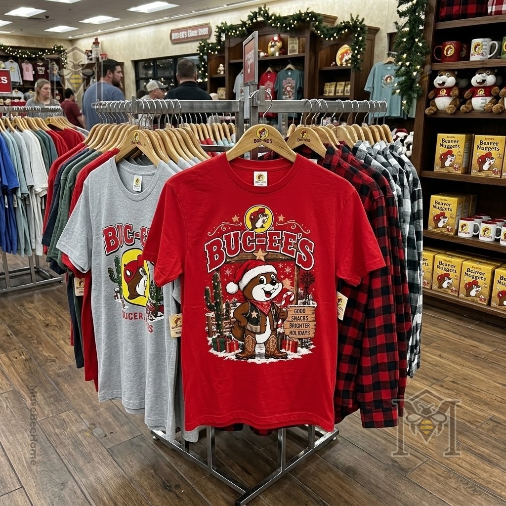 Buc-ee's Cowboy Christmas Holiday T-shirt - photo 3